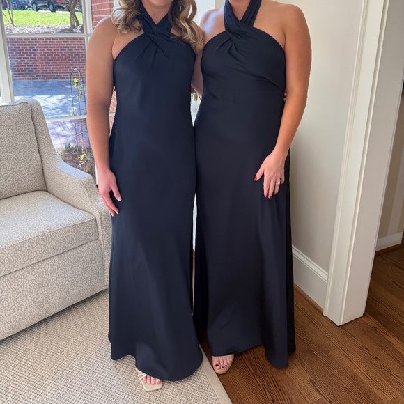 Anthropologie BHLDN Ruby Twist Halter Satin Dress - Picture 2 of 4